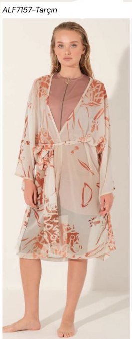 Cinnamon Printed Beach Pareo